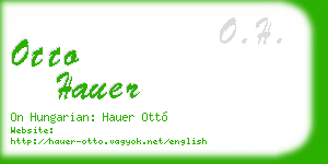 otto hauer business card